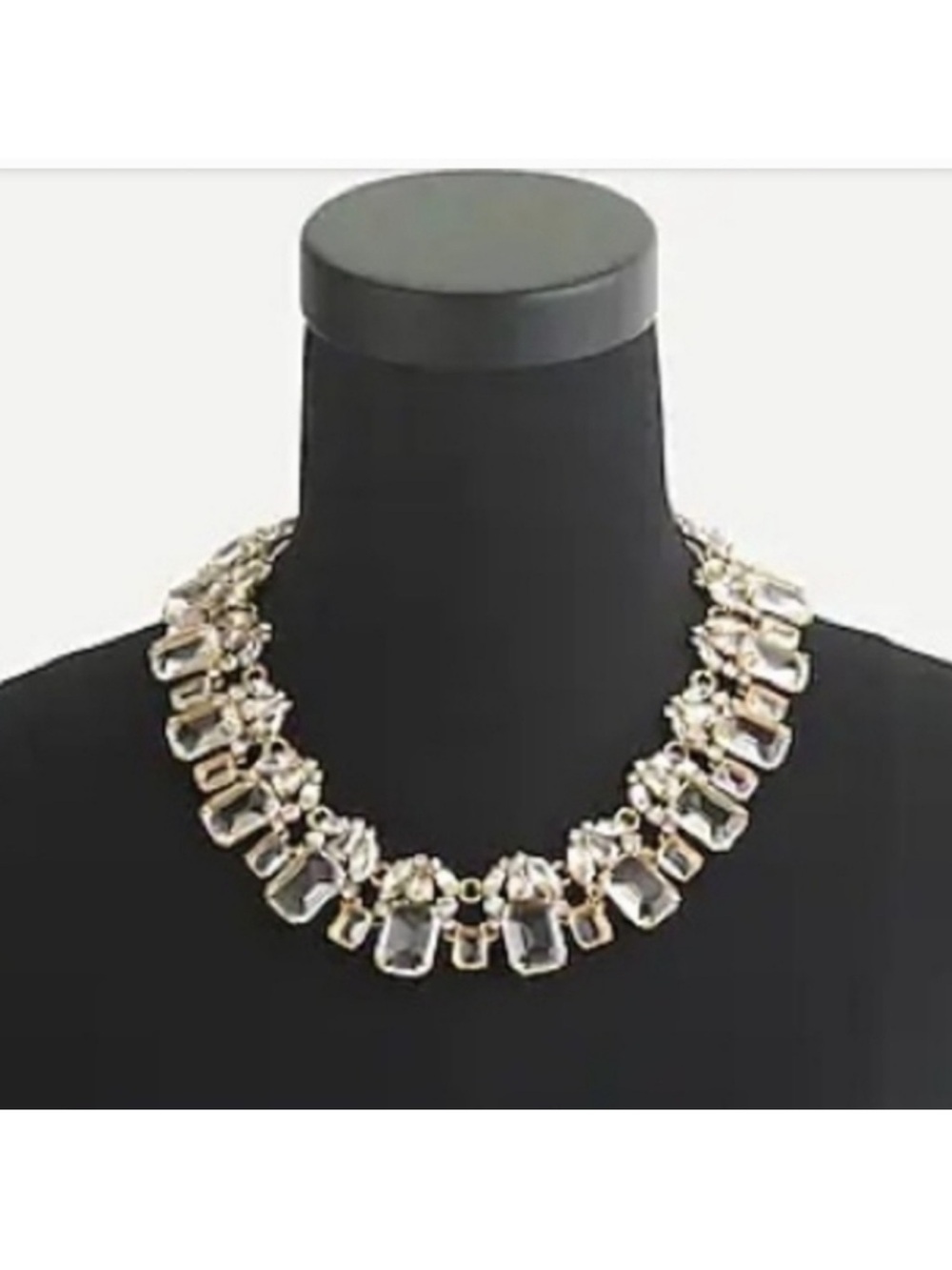 J. Crew Gold-Tone Clear Crystal Statement Necklace